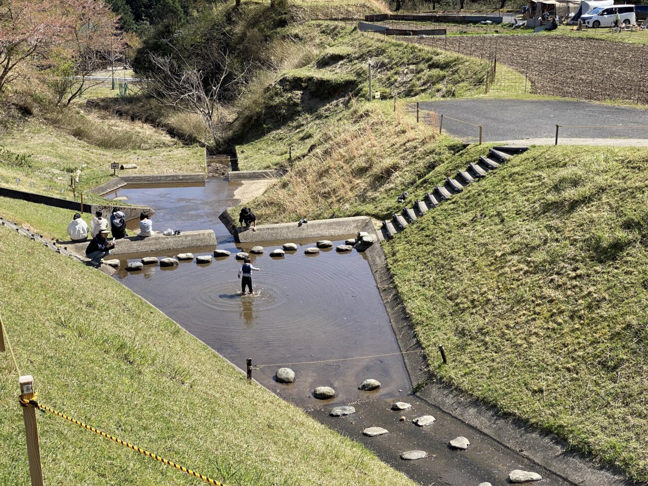 水遊びも