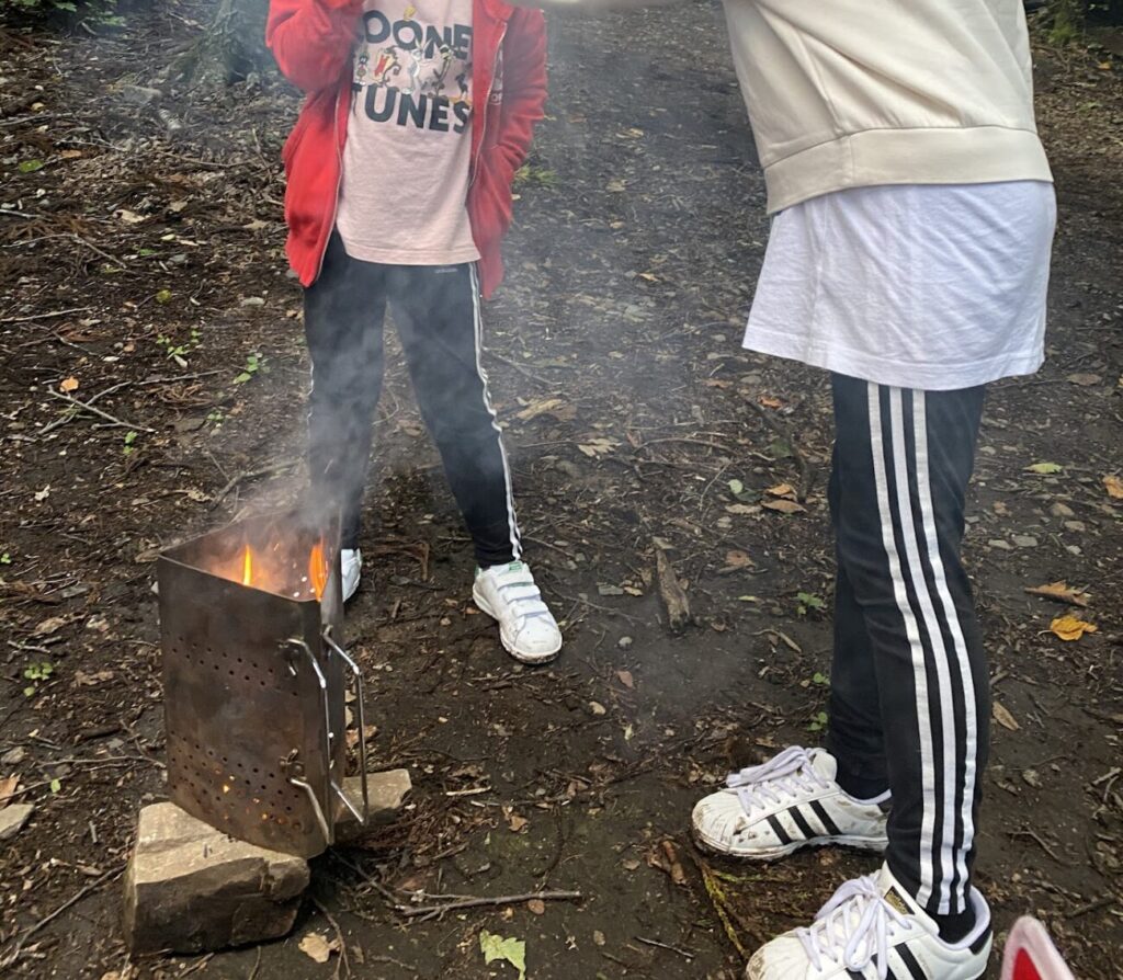 子供は火に絡みたいんです