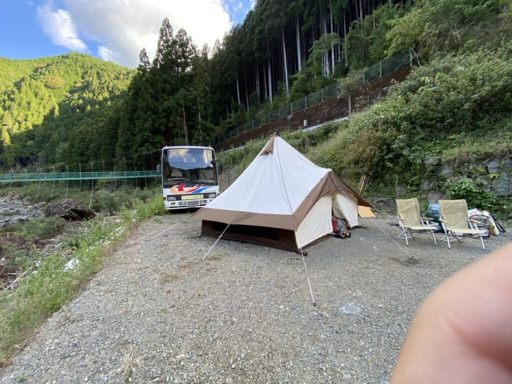 一番奥に陣取りました